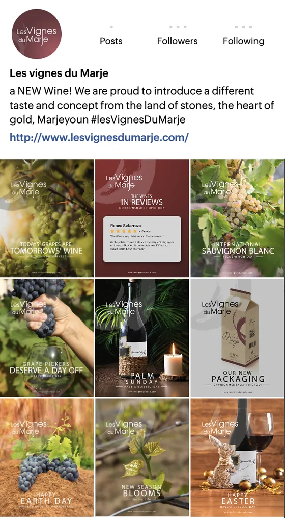 Les Vignes du Marje Instagram feed