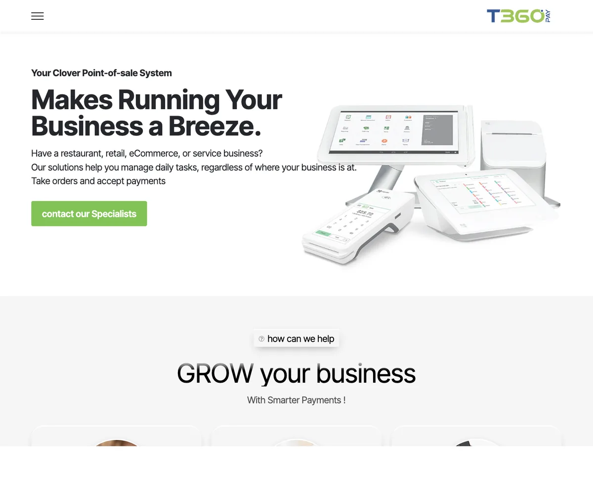T360 Pay website on a laptop
