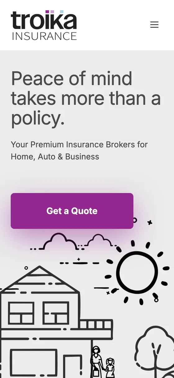 Troika Insurance on a phone